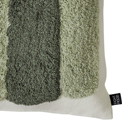 August, Cushion Cover, H40xW60cm, Natural Beige/Green